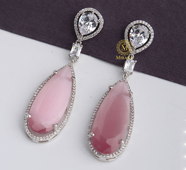 Elana Pastel Pink Cocktail Earrings