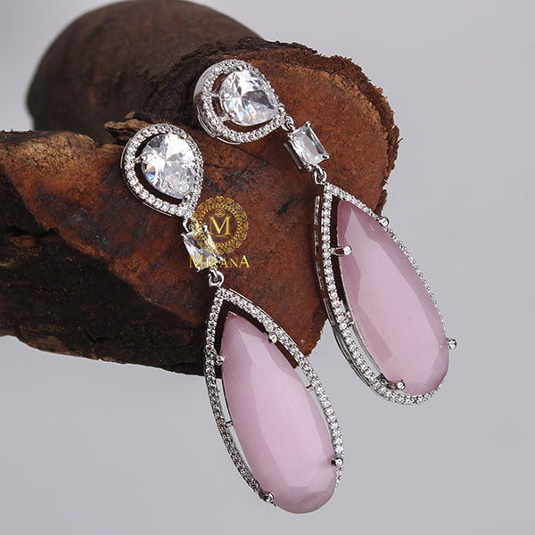 Elana Pastel Pink Cocktail Earrings