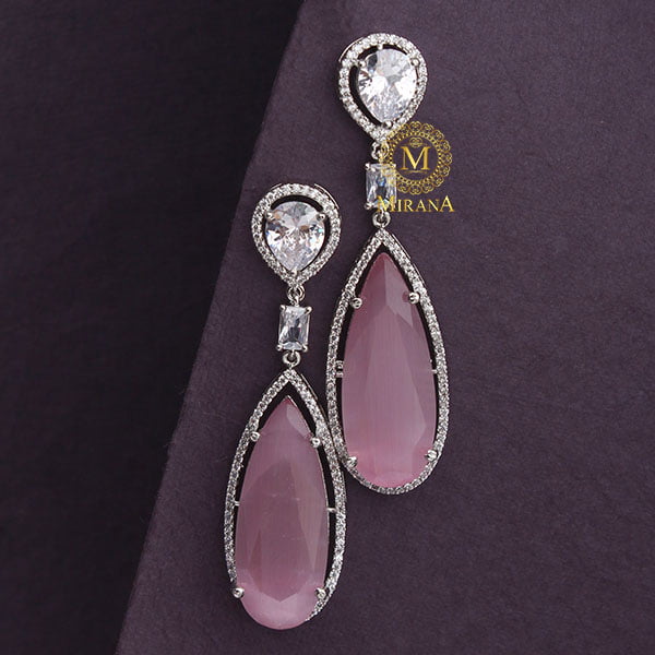 Elana Pastel Pink Cocktail Earrings