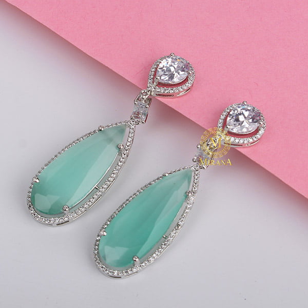 Elana Pastel Green Cocktail Earrings