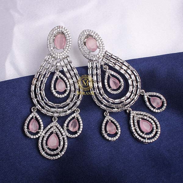 Gemma Pastel Pink Designer Earrings