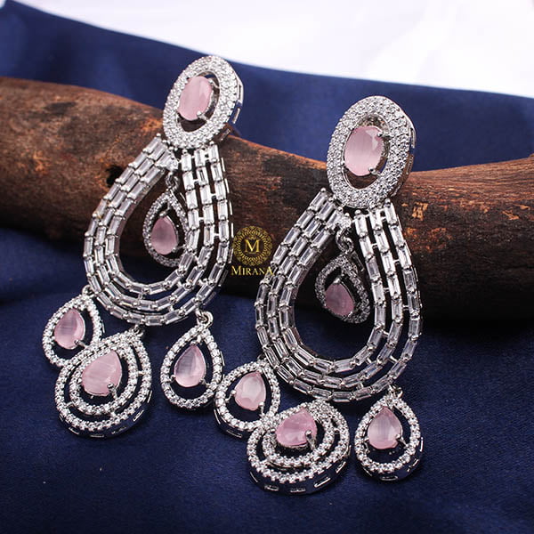 Gemma Pastel Pink Designer Earrings