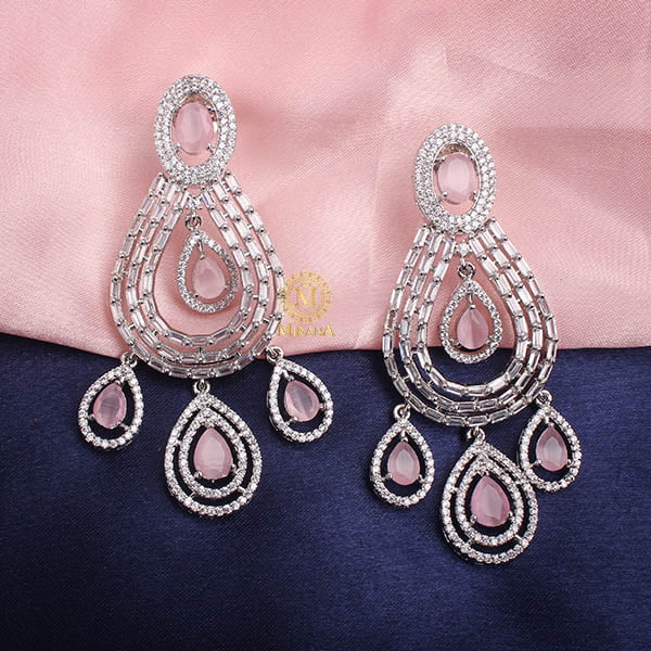 Gemma Pastel Pink Designer Earrings