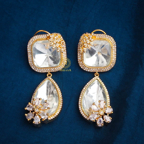 Avra Neutral Polki Designer Earrings