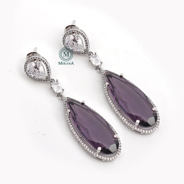Elana Lavender Cocktail Earrings