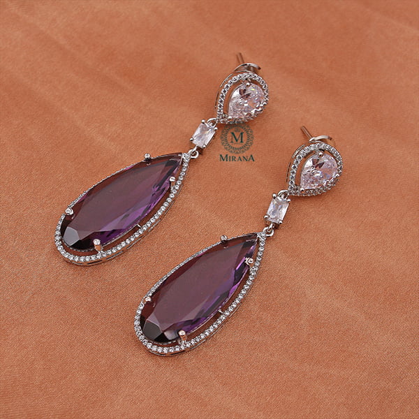 Elana Lavender Cocktail Earrings