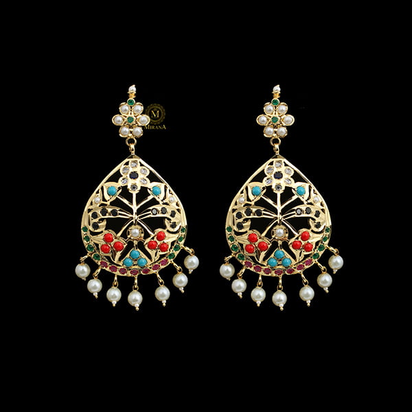 Dhara Navratan Jadau Earrings