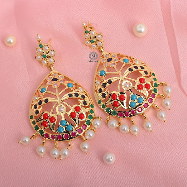 Dhara Navratan Jadau Earrings