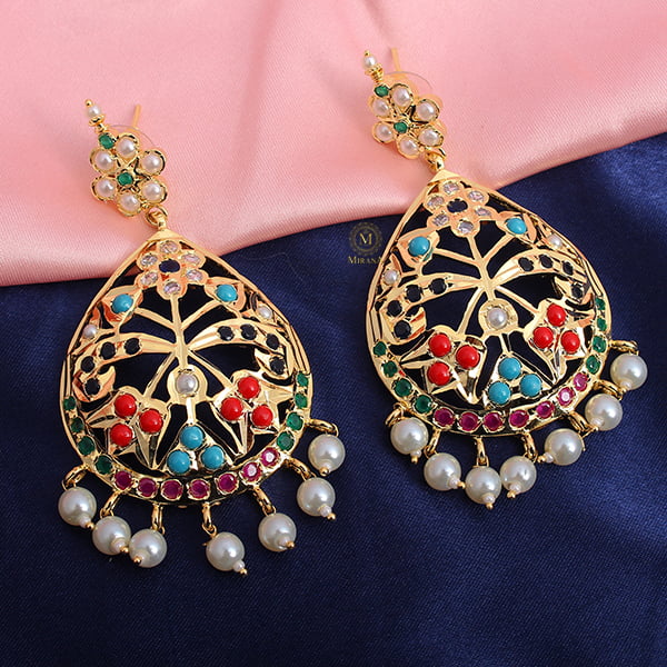 Dhara Navratan Jadau Earrings