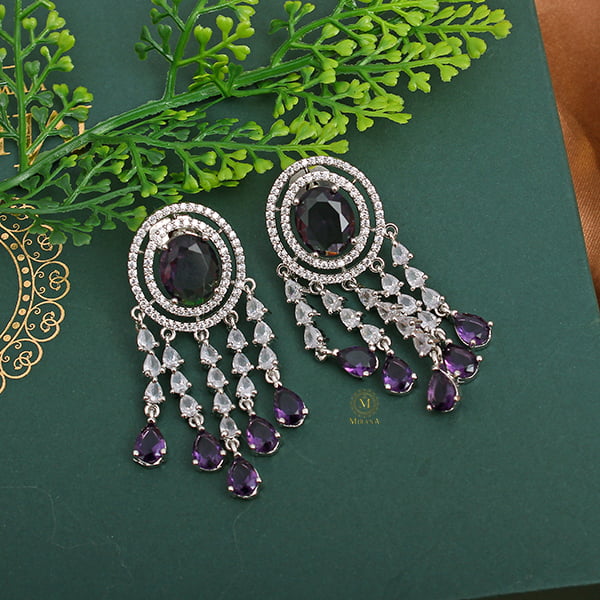 Aliki Lavender Coloured Designer Earrings