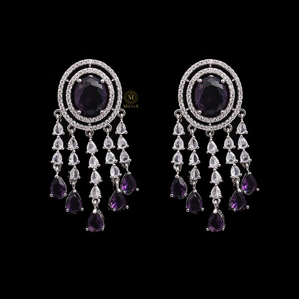 Aliki Lavender Coloured Designer Earrings