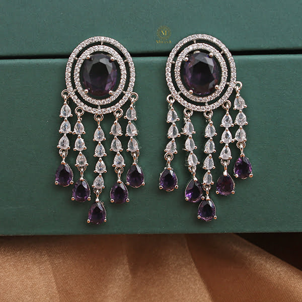 Aliki Lavender Coloured Designer Earrings