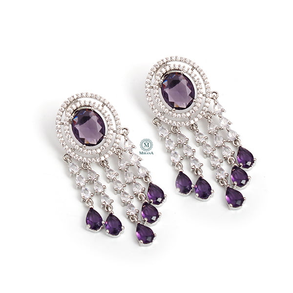 Aliki Lavender Coloured Designer Earrings