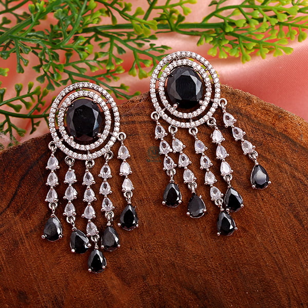 Aliki Black Coloured Designer Earrings