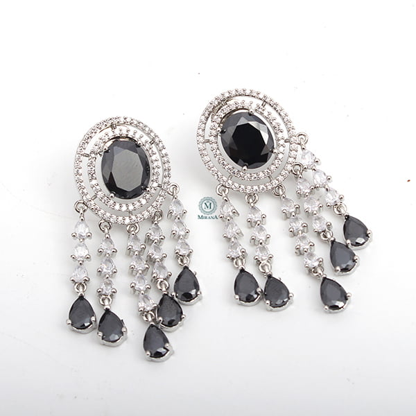 Aliki Black Coloured Designer Earrings