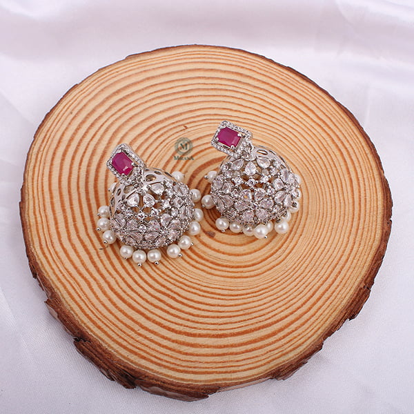 Ruma Ruby Pearl Designer Jhumkas