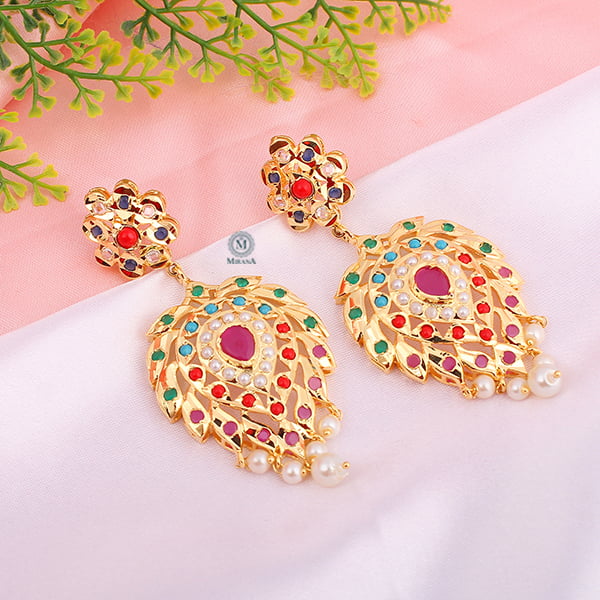 Bhuvi Navratan Jadau Earrings