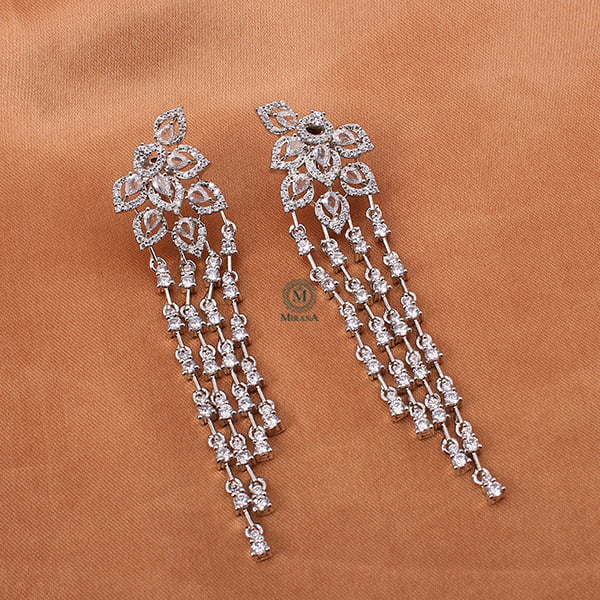 Elisa CZ Designer Tassels Earrings