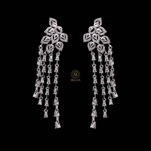 Elisa CZ Designer Tassels Earrings