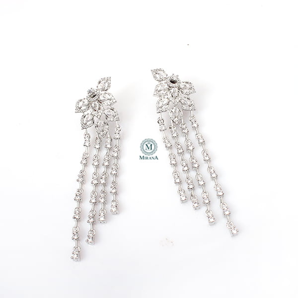 Elisa CZ Designer Tassels Earrings