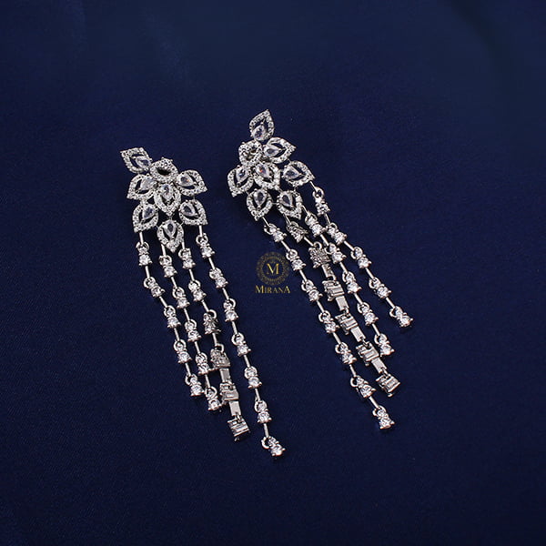 Elisa CZ Designer Tassels Earrings