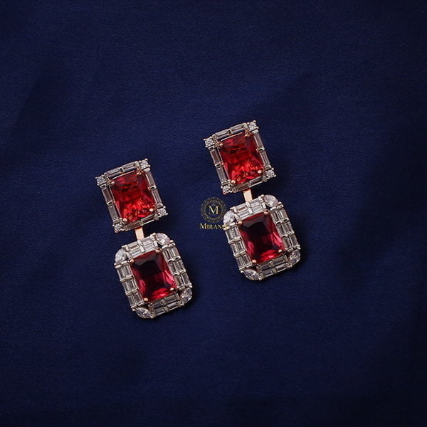 Gigi Ruby Detachable Designer Earrings