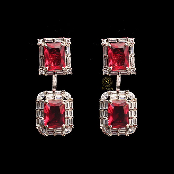 Gigi Ruby Detachable Designer Earrings