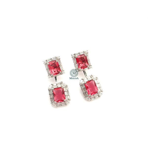 Gigi Ruby Detachable Designer Earrings