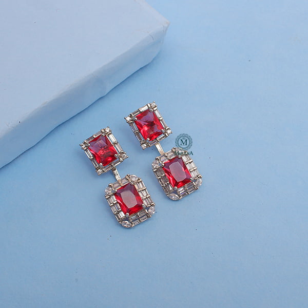 Gigi Ruby Detachable Designer Earrings