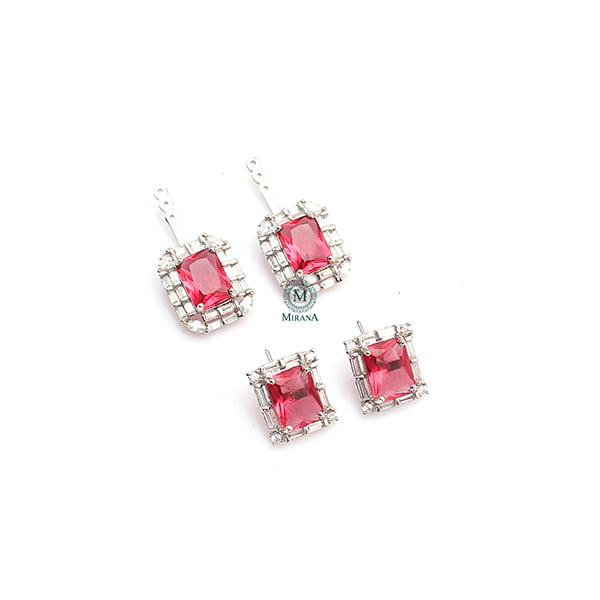 Gigi Ruby Detachable Designer Earrings