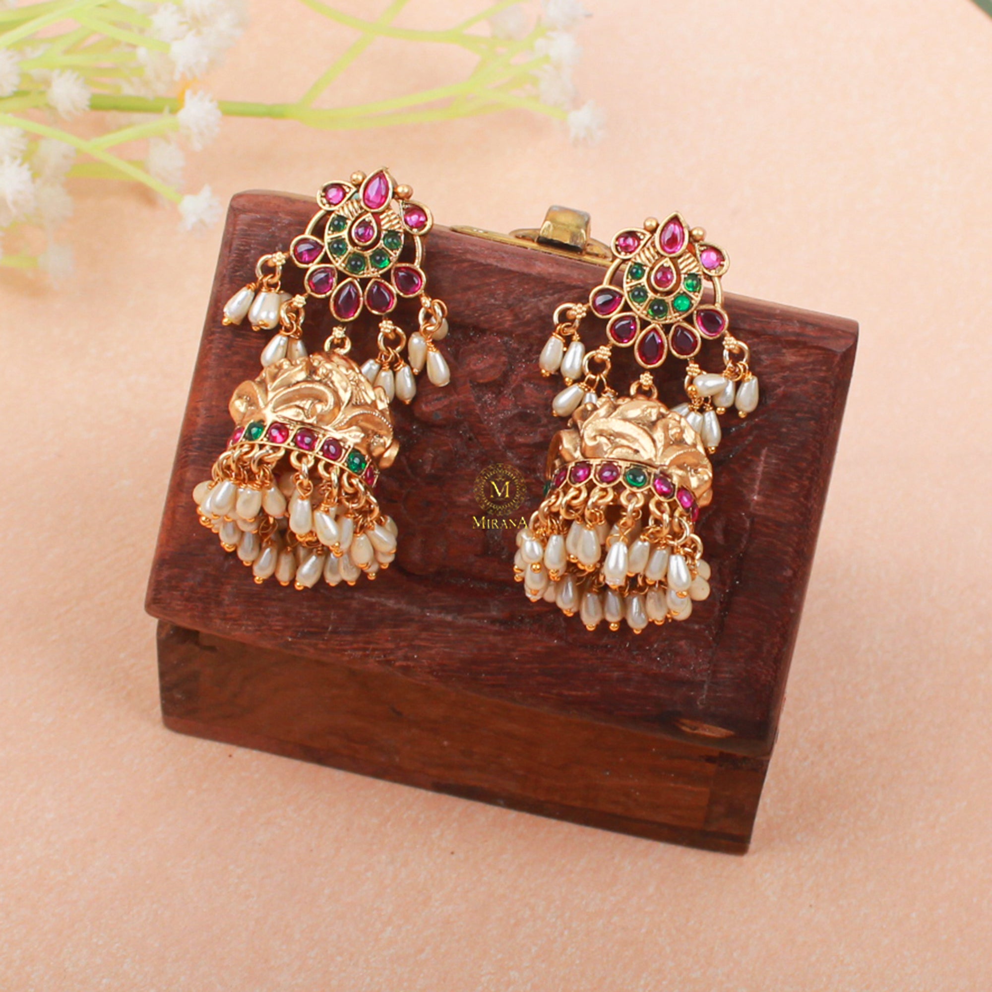 Mayukhi Antique Designer Jhumkas