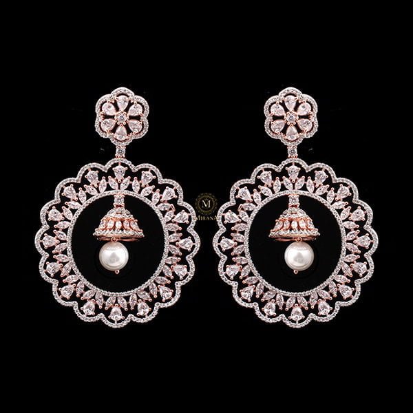 Neysa Pearl CZ Designer Earrings