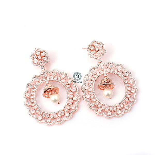 Neysa Pearl CZ Designer Earrings