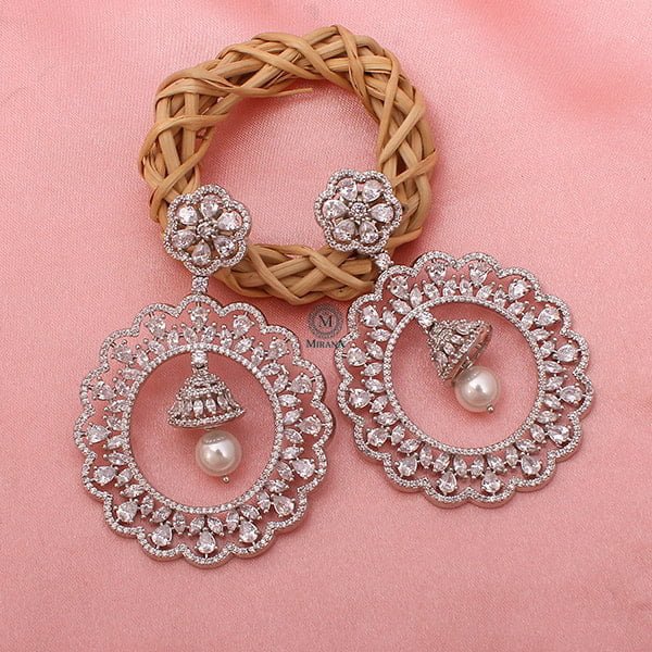 Neysa Pearl CZ Designer Earrings