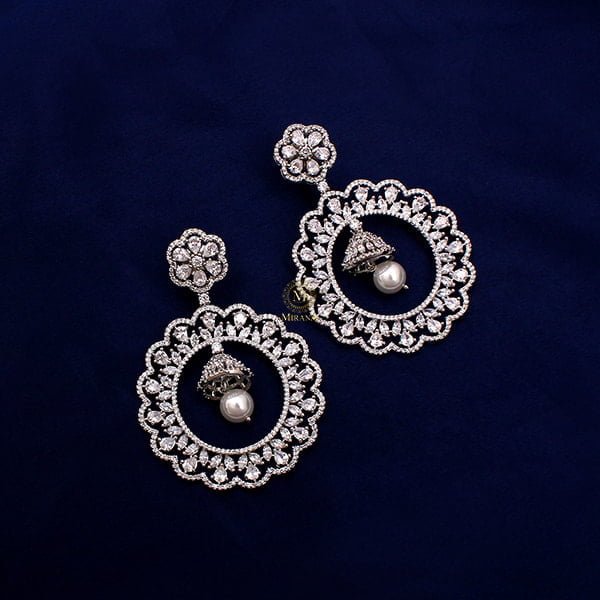 Neysa Pearl CZ Designer Earrings