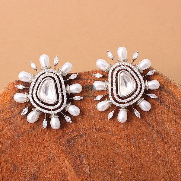 Tanusha Pearl Polki Studs