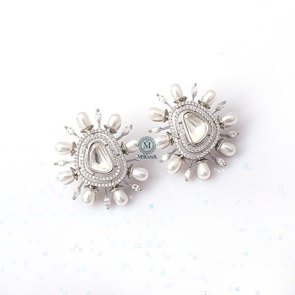 Tanusha Pearl Polki Studs