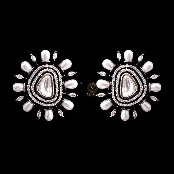 Tanusha Pearl Polki Studs