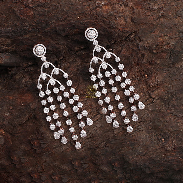 Loren Drop CZ Designer Earrings