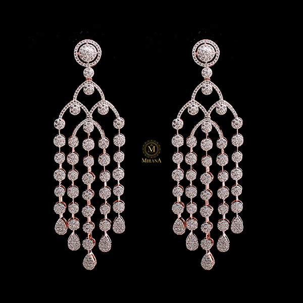 Loren Drop CZ Designer Earrings