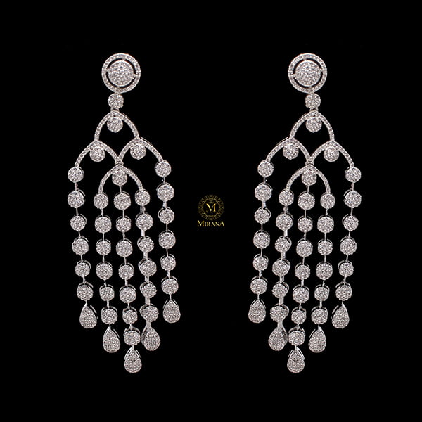 Loren Drop CZ Designer Earrings