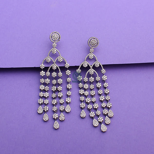 Loren Drop CZ Designer Earrings