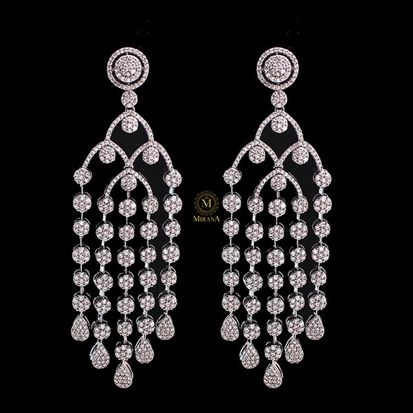 Loren Drop CZ Designer Earrings