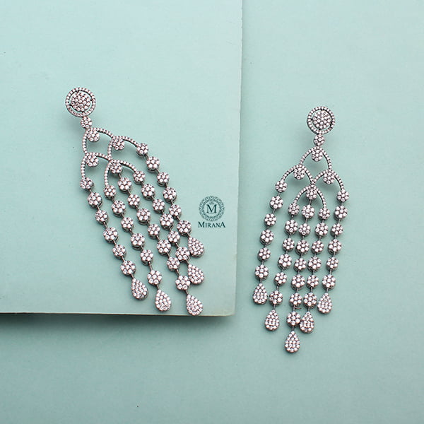 Loren Drop CZ Designer Earrings