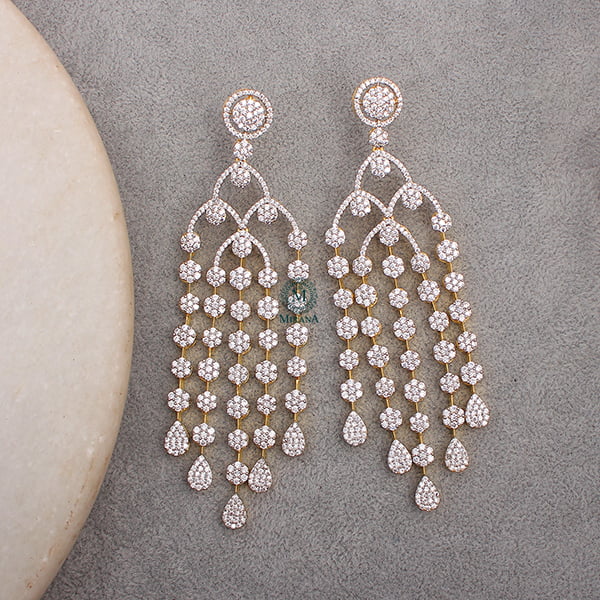 Loren Drop CZ Designer Earrings