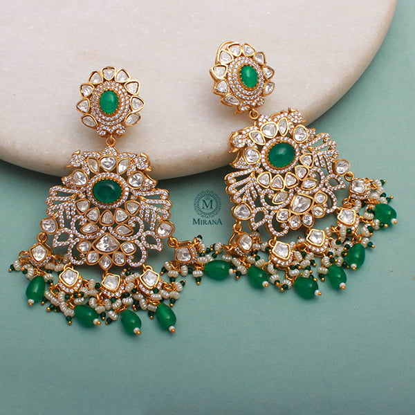 Mahira Emerald Green Designer Chandbalis