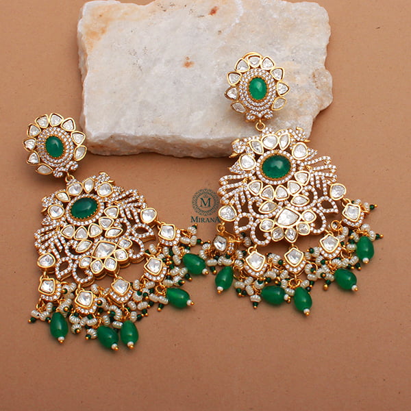 Mahira Emerald Green Designer Chandbalis