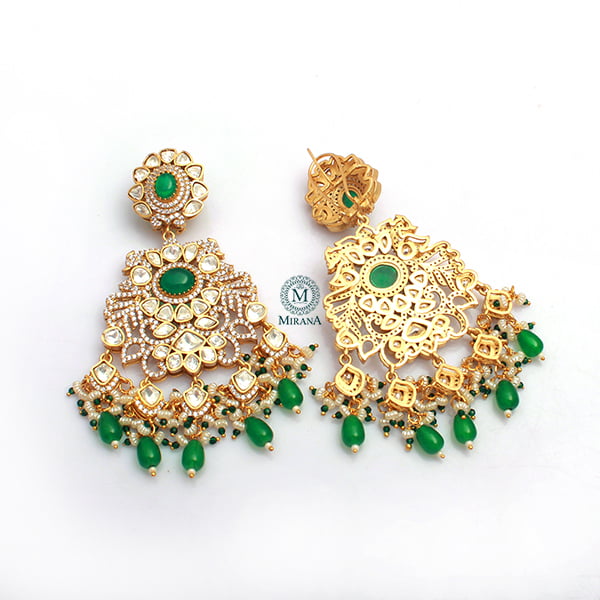 Mahira Emerald Green Designer Chandbalis