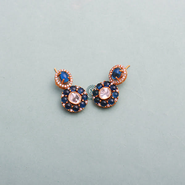 Moi Sapphire Blue Moissanite Earrings