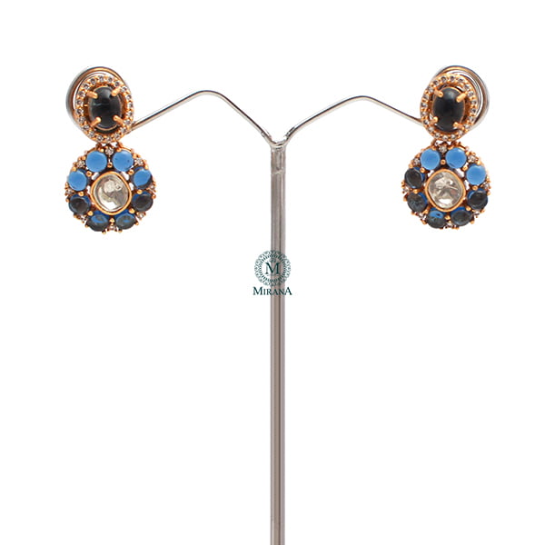 Moi Sapphire Blue Moissanite Earrings